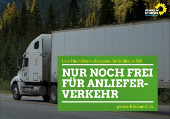 06.03.2018 | Grüne fordern Lkw-Durchfahrtverbotszone für Großraum Saarbrücken