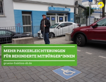 05.10.2018 | Behindertenparkplätze: Grüne für Fünf-Prozent-Anteil und interaktive Übersichtskarte