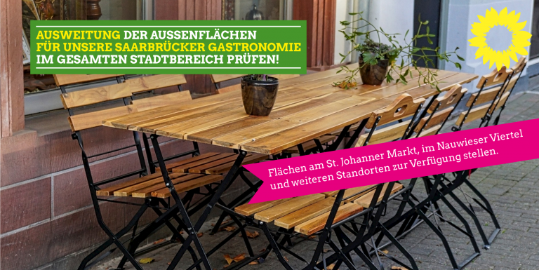 Saarbrücker Gastronomie: Stadtratskoalition setzt sich für Ausweitung der Außenflächen ein